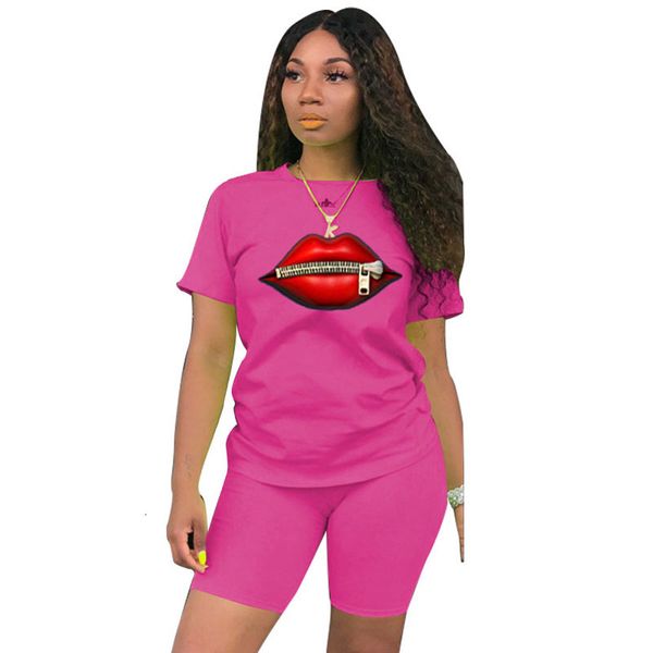casual summer women's clothes solid color two lip ensemble print t-shirts tight sports shorts sweet wear tracksuits 2021 dh74, Gray
casual summer women's clothes solid color two lip ensemble print t-shirts tight sports shorts sweet wear tracksuits 2021 dh74, Gray