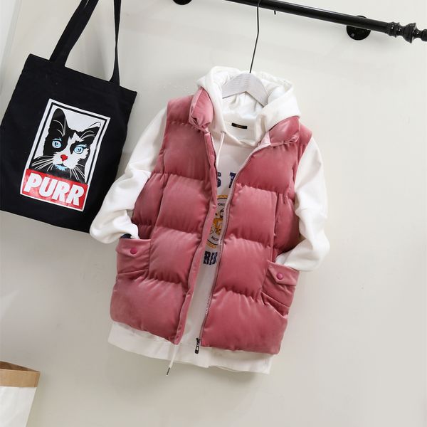 vests 2021 spring korean short golden veet thickened down cotton bread suit female sleevels coat vt, Black;white
vests 2021 spring korean short golden veet thickened down cotton bread suit female sleevels coat vt, Black;white
