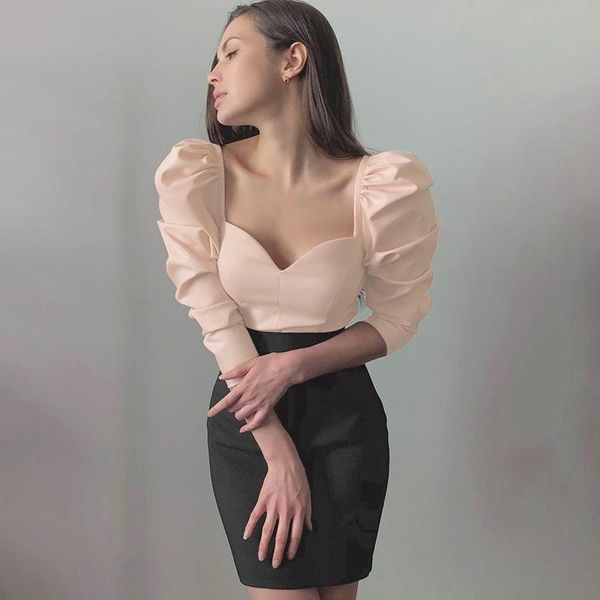 women's blouses & shirts 2021 harajuku women blusas mujer de moda crop retro woman, White
women's blouses & shirts 2021 harajuku women blusas mujer de moda crop retro woman, White