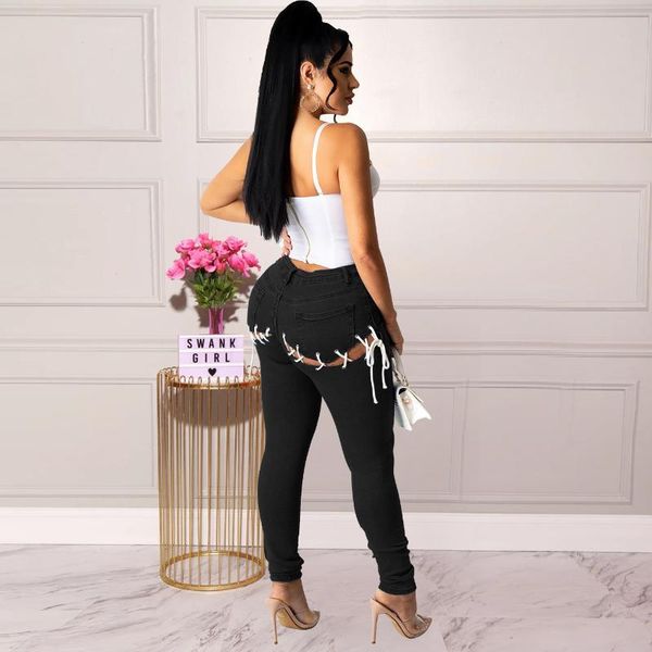 women's jeans denim clothing trend creative waist slim fit tie girls full length women leisure jean mamma, Blue
women's jeans denim clothing trend creative waist slim fit tie girls full length women leisure jean mamma, Blue
