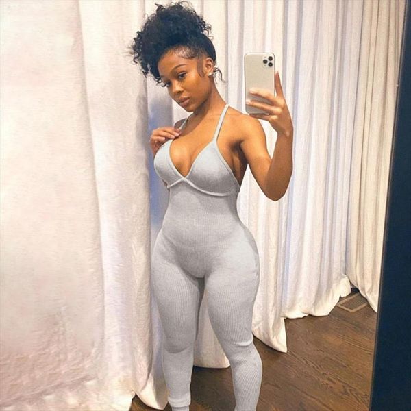backless rib knitted cross women jumpsuits sling deep v neck solid color bodycon skinny fitness workout romper sportswear, Black;white
backless rib knitted cross women jumpsuits sling deep v neck solid color bodycon skinny fitness workout romper sportswear, Black;white