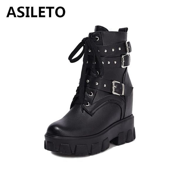 boots asileto punk women ankle thick bottom round toe hidden square heel pu buckle strap rivets short plush big size 43 s2086, Black
boots asileto punk women ankle thick bottom round toe hidden square heel pu buckle strap rivets short plush big size 43 s2086, Black