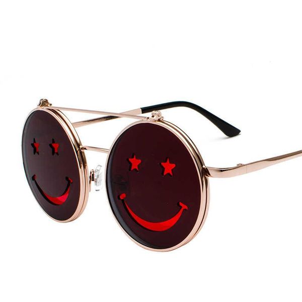 fashion sunglasses frames personality smiling face flip double layer men and women street po funny, Black
fashion sunglasses frames personality smiling face flip double layer men and women street po funny, Black