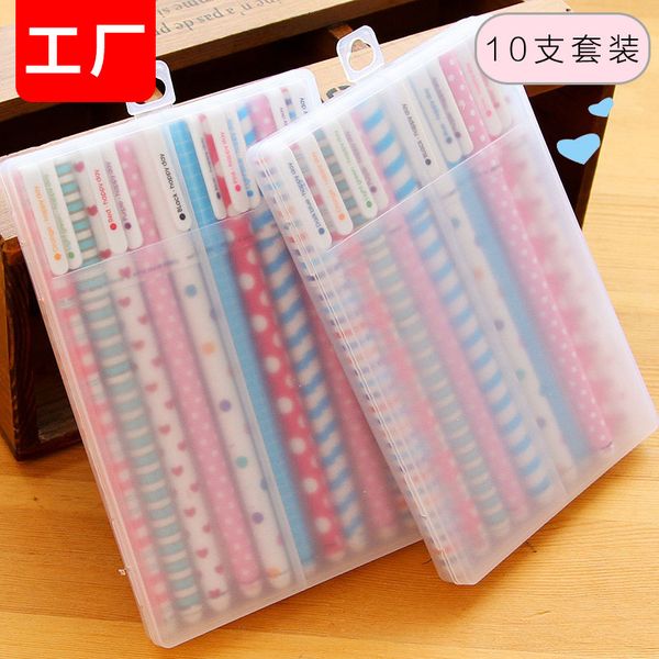 painting pens korea stationery floral neutral black 10 color suit water pen, Black;red
painting pens korea stationery floral neutral black 10 color suit water pen, Black;red