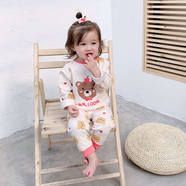 2021 spring and new children's pajamas, net red high waisted pants, lovely warm clothes, two piece autumn pants, Blue;red
2021 spring and new children's pajamas, net red high waisted pants, lovely warm clothes, two piece autumn pants, Blue;red