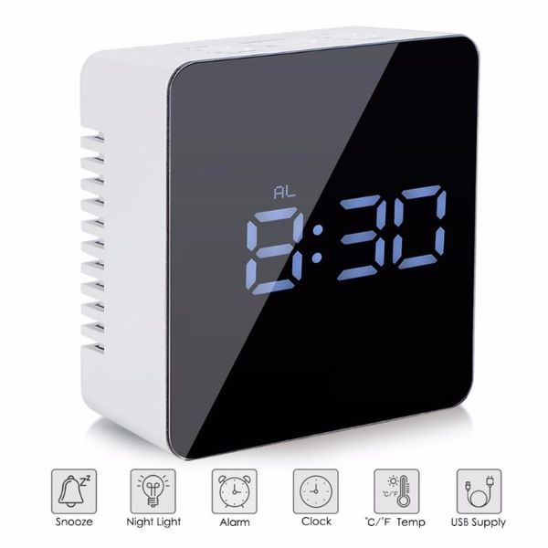 other clocks & accessories nosii rectangle square mirror-digital led snooze alarm clock time temperature night mode hd mirror
other clocks & accessories nosii rectangle square mirror-digital led snooze alarm clock time temperature night mode hd mirror