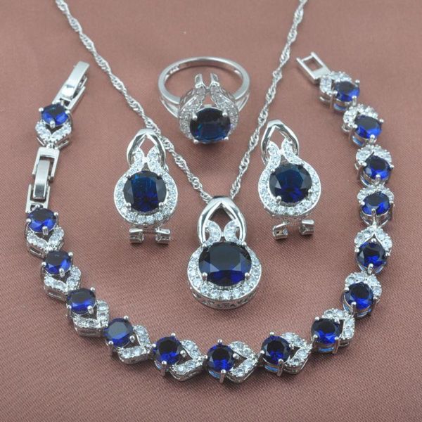 earrings & necklace silver color crystal jewelry sets women's wedding blue bracelet pendant ring russian style yz0265
earrings & necklace silver color crystal jewelry sets women's wedding blue bracelet pendant ring russian style yz0265