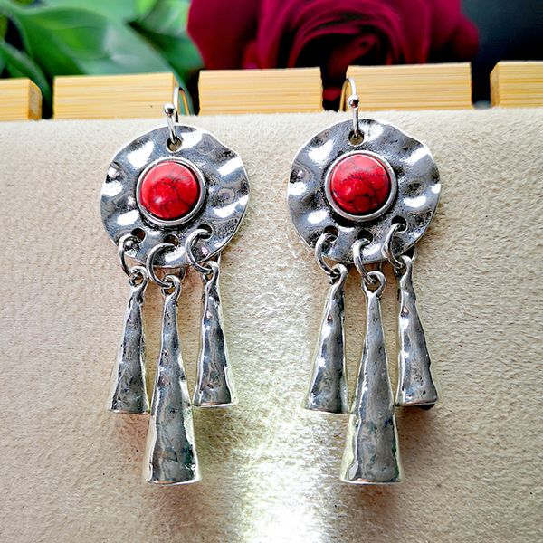 vintage red turquoise earring silver plated tassel drop hoop earrings charm eardrop wholesale women jewelry statement gift
vintage red turquoise earring silver plated tassel drop hoop earrings charm eardrop wholesale women jewelry statement gift