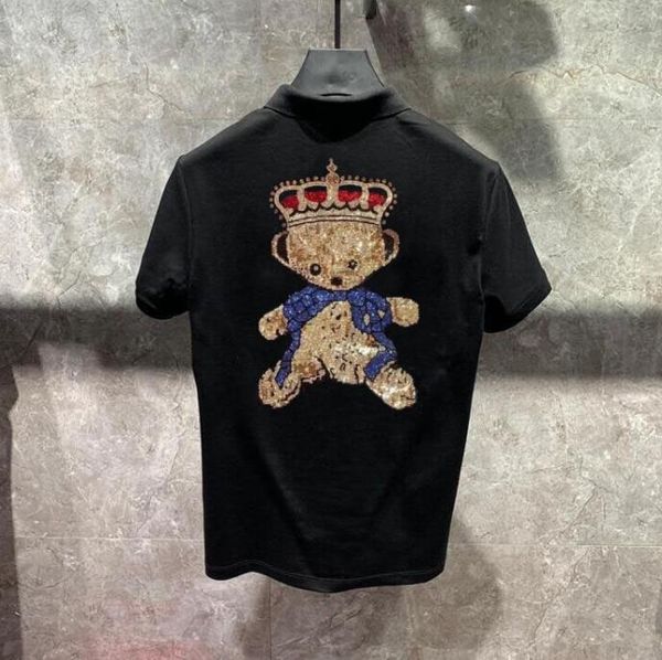 2022 new polo shirt casual short sleeve fashion lovely luxury high-end pattern rhinestone polo brand, White;black
2022 new polo shirt casual short sleeve fashion lovely luxury high-end pattern rhinestone polo brand, White;black