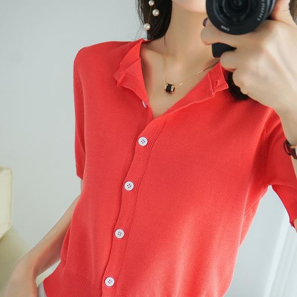 women's knits & tees 100% cotton summer style short-sleeved ladies o-neck short cardigan t-shirt slim knit coat vest small, White
women's knits & tees 100% cotton summer style short-sleeved ladies o-neck short cardigan t-shirt slim knit coat vest small, White