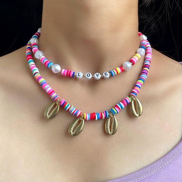 chains beach pink soft clay pearl beaded choker necklace for women multilayer colorful pottery shell beads chain necklaces jewelry, Silver
chains beach pink soft clay pearl beaded choker necklace for women multilayer colorful pottery shell beads chain necklaces jewelry, Silver