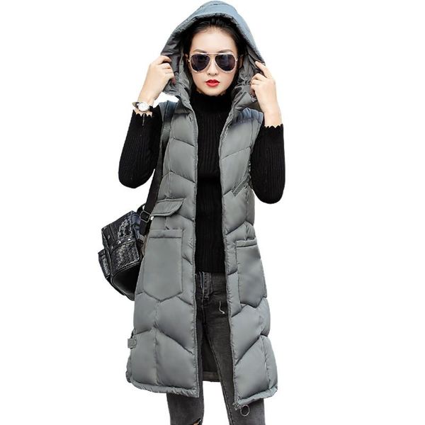 women's vests down cotton vest women 2021 autumn winter fashion korean hooded zipper waistcoat loose slim long female lr1413, Black;white
women's vests down cotton vest women 2021 autumn winter fashion korean hooded zipper waistcoat loose slim long female lr1413, Black;white