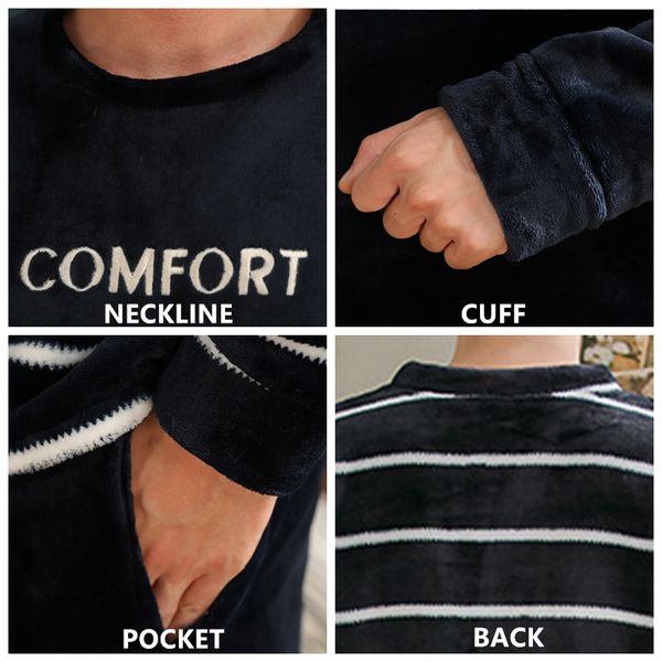 2021 new men flannel pajamas sets winter warm sleepwear simple striped letters coral fleece thick o-neck suit pyjamas for man rr6x, Black;red
2021 new men flannel pajamas sets winter warm sleepwear simple striped letters coral fleece thick o-neck suit pyjamas for man rr6x, Black;red