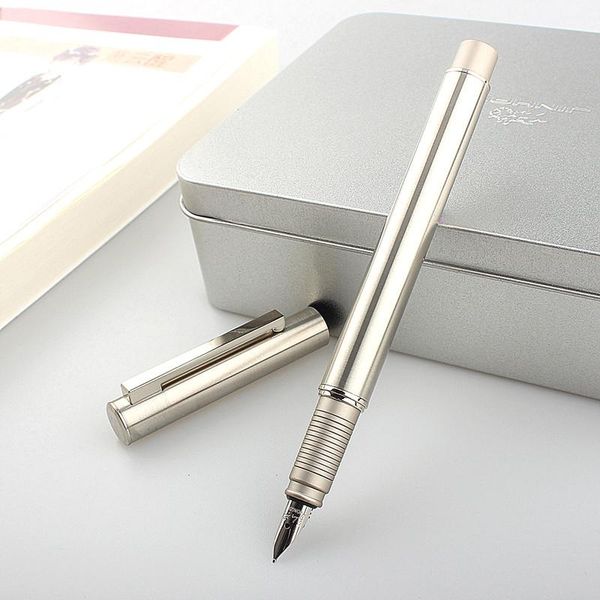 fountain pens hongdian metal stainless steel pen fine nib 0.4mm matte silver excellent writing gift ink for business office home
fountain pens hongdian metal stainless steel pen fine nib 0.4mm matte silver excellent writing gift ink for business office home