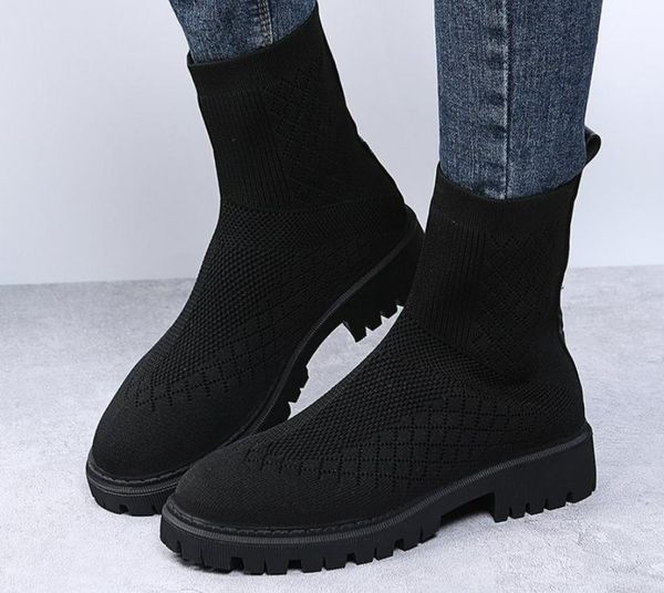 boots autumn winter couple socks shoes women thick-soled casual large size knitted short, Black
boots autumn winter couple socks shoes women thick-soled casual large size knitted short, Black