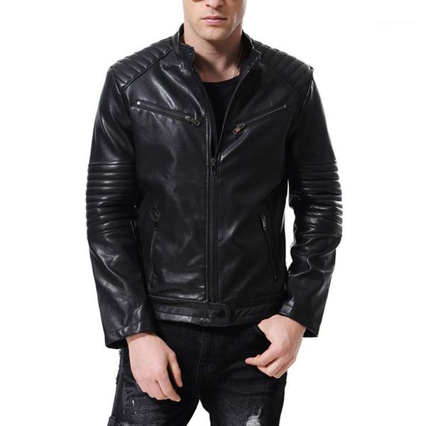 men's fur & faux 2021 men locomotive pull breeze garment handsome leather jacket coat, Black
men's fur & faux 2021 men locomotive pull breeze garment handsome leather jacket coat, Black