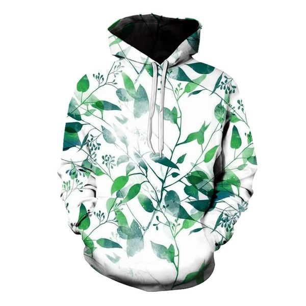Green leaf pattern men's 3D printing hoodie drawstring round neck high quality American sweatshirt autumn and winter, Black
Green leaf pattern men's 3D printing hoodie drawstring round neck high quality American sweatshirt autumn and winter, Black