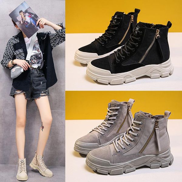 boots 2021 autumn winter women's thick-soled leather casual fashion lace-up high, Black
boots 2021 autumn winter women's thick-soled leather casual fashion lace-up high, Black