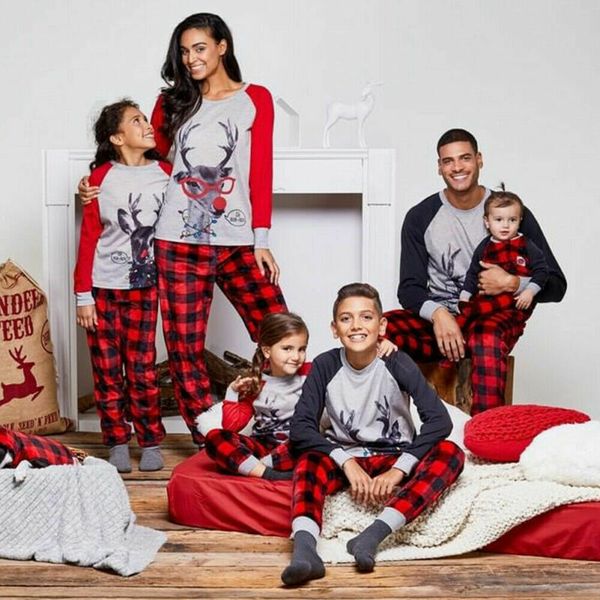 christmas xmas family matching set pajamas sleepwear nightwear kids deer plaid pyjamas, White
christmas xmas family matching set pajamas sleepwear nightwear kids deer plaid pyjamas, White