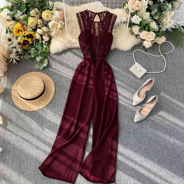 fashion hollow lace bodysuit spring summer ladies sleeveless jumpsuits patchwork solid jumpsuit elegant women romper w1993, Black;white
fashion hollow lace bodysuit spring summer ladies sleeveless jumpsuits patchwork solid jumpsuit elegant women romper w1993, Black;white