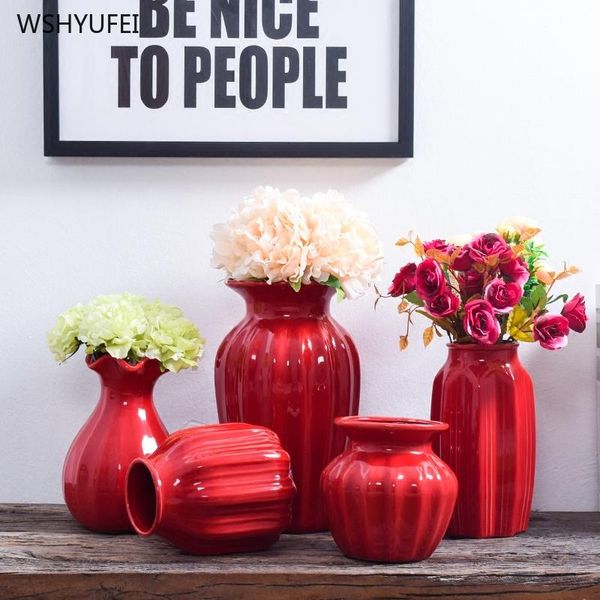 vases 1pcs red drum ceramic vase home wedding festive decoration modern simple living room flower storage decorative ornaments
vases 1pcs red drum ceramic vase home wedding festive decoration modern simple living room flower storage decorative ornaments
