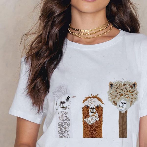 alpaca tshirt ropa mujer round neck t women plus size punk spring summer attractive design pretty fashion t shirts, White
alpaca tshirt ropa mujer round neck t women plus size punk spring summer attractive design pretty fashion t shirts, White