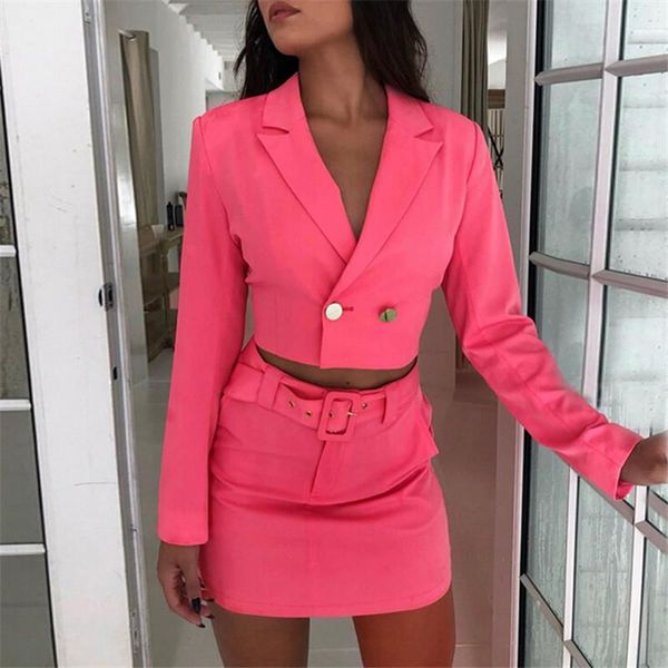two piece dress 2pcs female costumes sets pure color casual blazer mini skirts women long slevees spring autumn slim bodycon suits, White
two piece dress 2pcs female costumes sets pure color casual blazer mini skirts women long slevees spring autumn slim bodycon suits, White