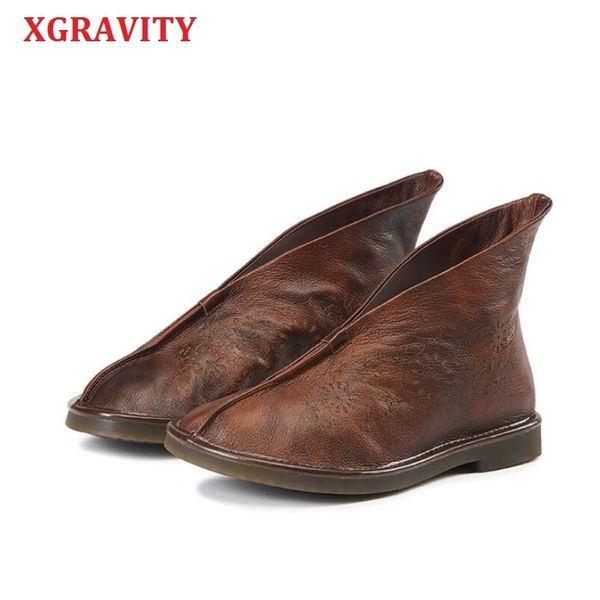 xgravity genuine leather fashion boots vintage boots elegant female short ankle army boots comfortable lady v cut shoes s067 210429, Black
xgravity genuine leather fashion boots vintage boots elegant female short ankle army boots comfortable lady v cut shoes s067 210429, Black