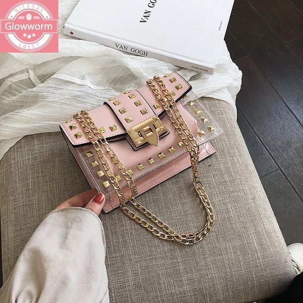 shoulder bags 2021 women's chain transparent messenger mobile phone rivets
shoulder bags 2021 women's chain transparent messenger mobile phone rivets