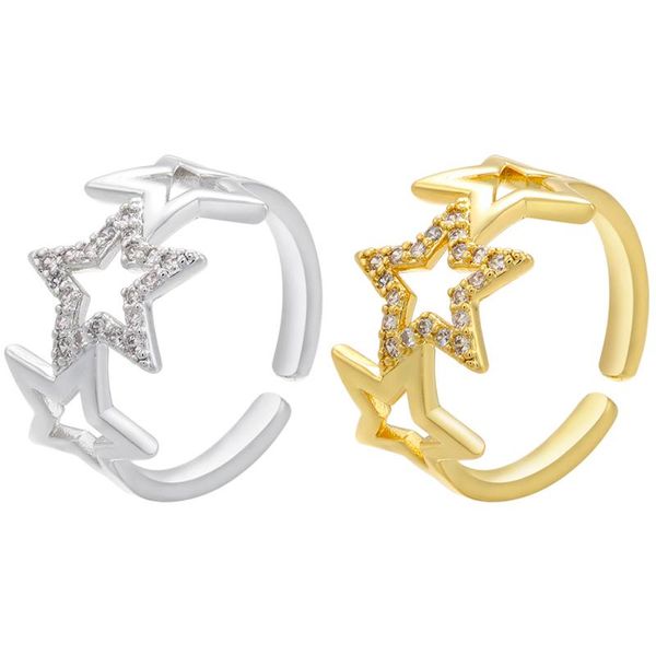 cluster rings zhukou 2021 gold/silver color women ring creative crystal star embrace adjustable engagement wholesale vj85, Golden;silver
cluster rings zhukou 2021 gold/silver color women ring creative crystal star embrace adjustable engagement wholesale vj85, Golden;silver