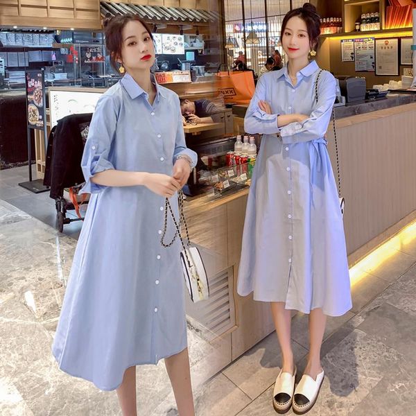 maternity dresses button pocket pregnant women office casual clothes cotton autumn long sleeve business dress pregnancy, White
maternity dresses button pocket pregnant women office casual clothes cotton autumn long sleeve business dress pregnancy, White