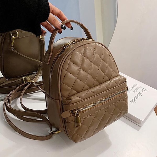 backpack style lattice luxury bagpack soft leather school bags for teenage girls 2021 small travel back pack sac a dos femme
backpack style lattice luxury bagpack soft leather school bags for teenage girls 2021 small travel back pack sac a dos femme