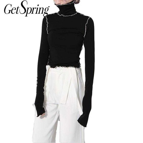 getsring women shirt autumn urtleneck shirt ight long sleeve white black winter slim size bottoming 210601
getsring women shirt autumn urtleneck shirt ight long sleeve white black winter slim size bottoming 210601
