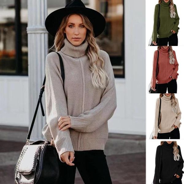 women's sweaters women high collar knit sweater casual loose solid color pullover long sleeve, White;black
women's sweaters women high collar knit sweater casual loose solid color pullover long sleeve, White;black
