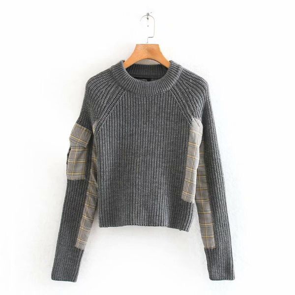 women's sweaters casual bottoming spring and autumn dark gray patchwork knitted sweater 2021 fashion ladies warm wild pullovers, White;black
women's sweaters casual bottoming spring and autumn dark gray patchwork knitted sweater 2021 fashion ladies warm wild pullovers, White;black