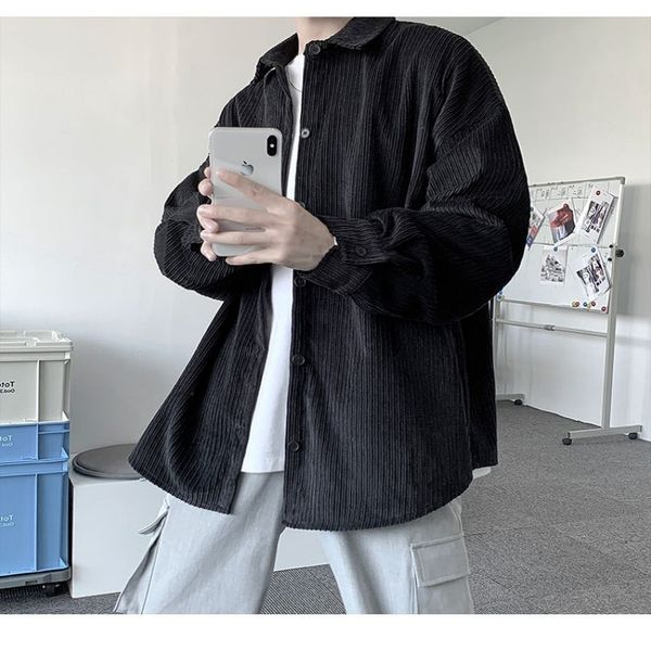 2021 new fashion casual long-sleeved shirt men's autumn winter models solid color loose hong kong style trend student jacket gbc4, White;black
2021 new fashion casual long-sleeved shirt men's autumn winter models solid color loose hong kong style trend student jacket gbc4, White;black