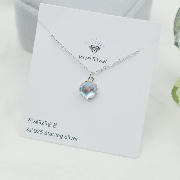 925 sterling silver colorful round necklace women's niche design sense clavicle chain fashion ins net red temperament valentine's, Black
925 sterling silver colorful round necklace women's niche design sense clavicle chain fashion ins net red temperament valentine's, Black