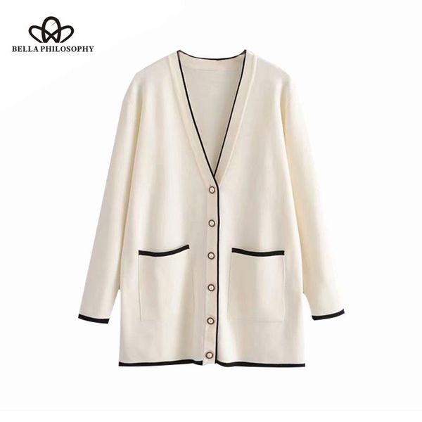 women's knits & tees philosophy vintage chic pearl buttons knitted cardigans sweater women 2021 v neck pockets loose outerwear casual c, White
women's knits & tees philosophy vintage chic pearl buttons knitted cardigans sweater women 2021 v neck pockets loose outerwear casual c, White
