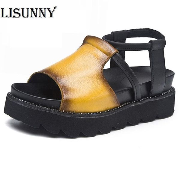 dress shoes female 2021 summer genuine leather women's gladiator sandals waterproof platform personality zapatillas mujer, Black
dress shoes female 2021 summer genuine leather women's gladiator sandals waterproof platform personality zapatillas mujer, Black