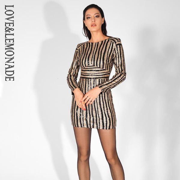 casual dresses love & lemonade gold / black stripes stitching slim sequins party dress lm80948, Black;gray
casual dresses love & lemonade gold / black stripes stitching slim sequins party dress lm80948, Black;gray
