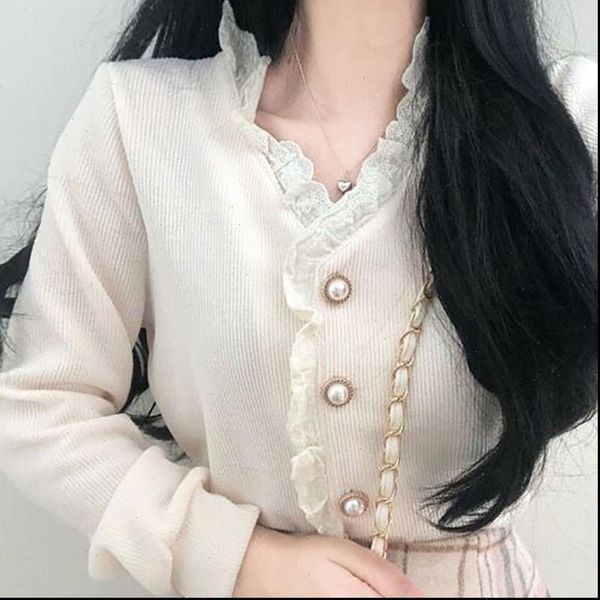 fifichuyi long sleeve v neck lace trim single breasted ladies blusas vintage vestidos autumn winter womens and blouses, White
fifichuyi long sleeve v neck lace trim single breasted ladies blusas vintage vestidos autumn winter womens and blouses, White