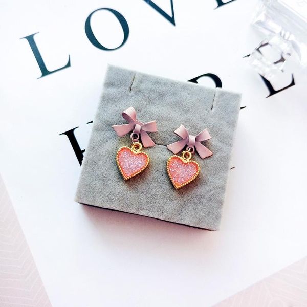stud sweet pink bow love peach heart earrings fashion accessories small fresh temperament women, Golden;silver
stud sweet pink bow love peach heart earrings fashion accessories small fresh temperament women, Golden;silver