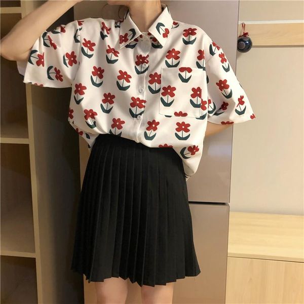 women's blouses & shirts women short sleeve t shirt summer chic sweet printed college student 2021 soft -neck girl temperament ts987, White
women's blouses & shirts women short sleeve t shirt summer chic sweet printed college student 2021 soft -neck girl temperament ts987, White