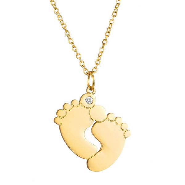 big foot necklace pendant with zircon stainless steel personalized neckalce for women provide private customization service, Silver
big foot necklace pendant with zircon stainless steel personalized neckalce for women provide private customization service, Silver