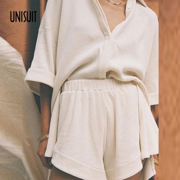 women's tracksuits lady two piece suits summer single button half sleeve shirts blouse + short high waist elegant loose 2 outfits, Gray
women's tracksuits lady two piece suits summer single button half sleeve shirts blouse + short high waist elegant loose 2 outfits, Gray