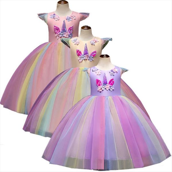 kids flower girls unicorn princess girl dresses rainbow tutu party formal bridesmaid, Red;yellow
kids flower girls unicorn princess girl dresses rainbow tutu party formal bridesmaid, Red;yellow