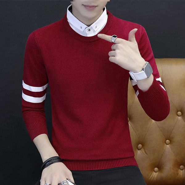 2021 new men's knitted with two fake pieces in addition veet korean shirt male neck tendency to sweater male4aq8, White;black
2021 new men's knitted with two fake pieces in addition veet korean shirt male neck tendency to sweater male4aq8, White;black