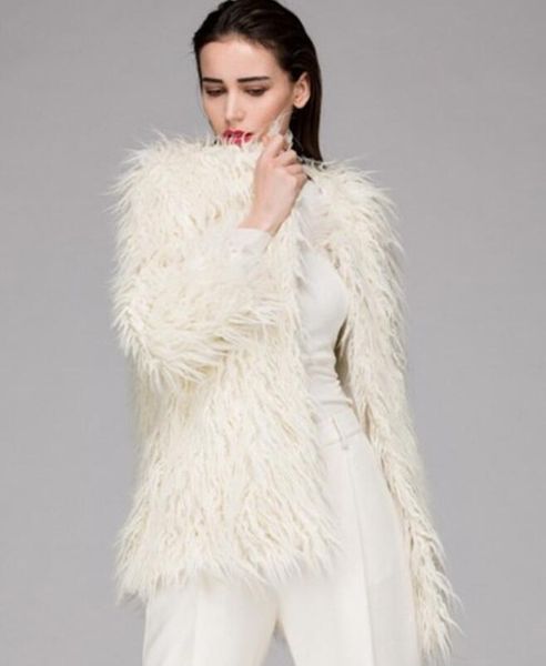 women's fur & faux european and american autumn winter style beach wool mid-length coat fashion imitation, Black
women's fur & faux european and american autumn winter style beach wool mid-length coat fashion imitation, Black
