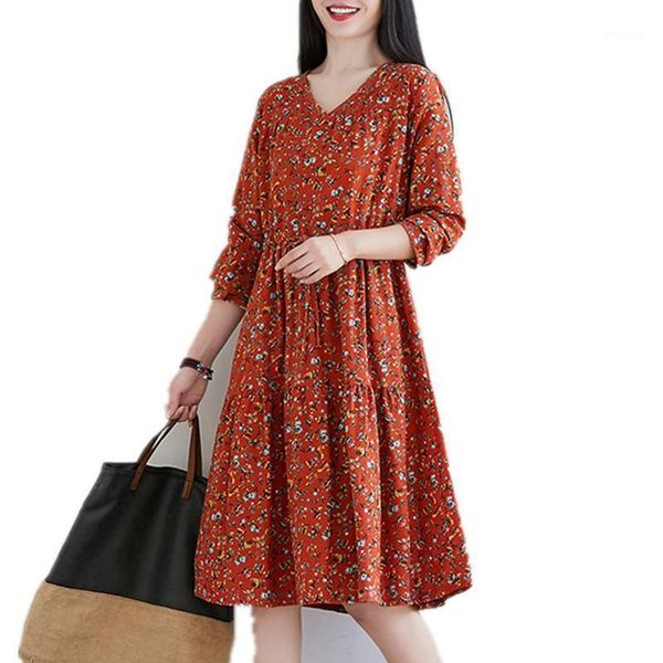 arrival long sleeve spring dress v-neck soft cotton linen loose women plus size female autumn casual midi dresses, Black;gray
arrival long sleeve spring dress v-neck soft cotton linen loose women plus size female autumn casual midi dresses, Black;gray