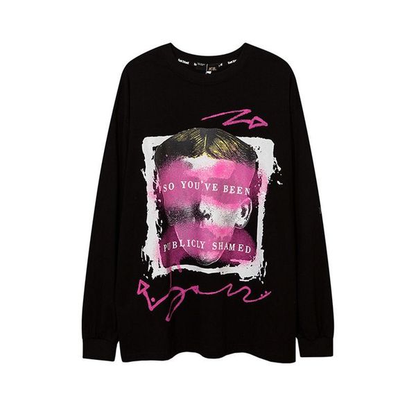 chaopai high street printed long sleeve pullover ins men's hip hop round neck sweater youth large length t, Black
chaopai high street printed long sleeve pullover ins men's hip hop round neck sweater youth large length t, Black